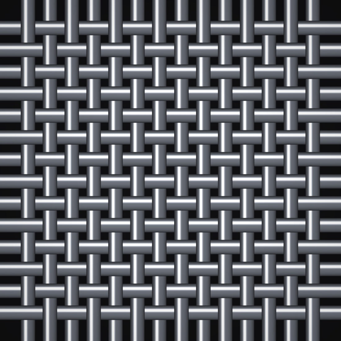 Close-up of 304 stainless steel crimped woven wire mesh, 60 mesh, in .011" wire