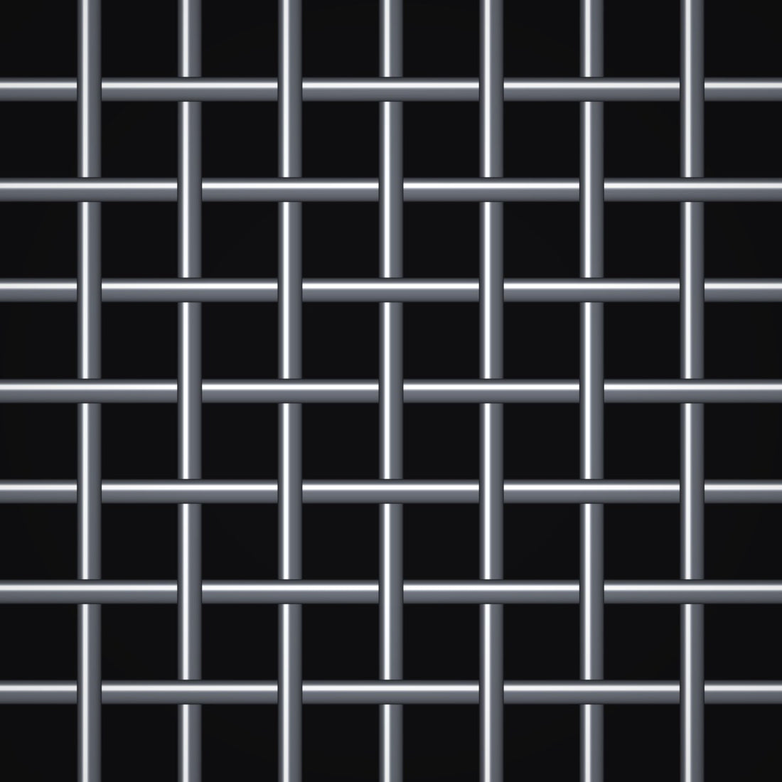 Close-up of 304 stainless steel crimped woven wire mesh, 7 mesh, in .035" wire