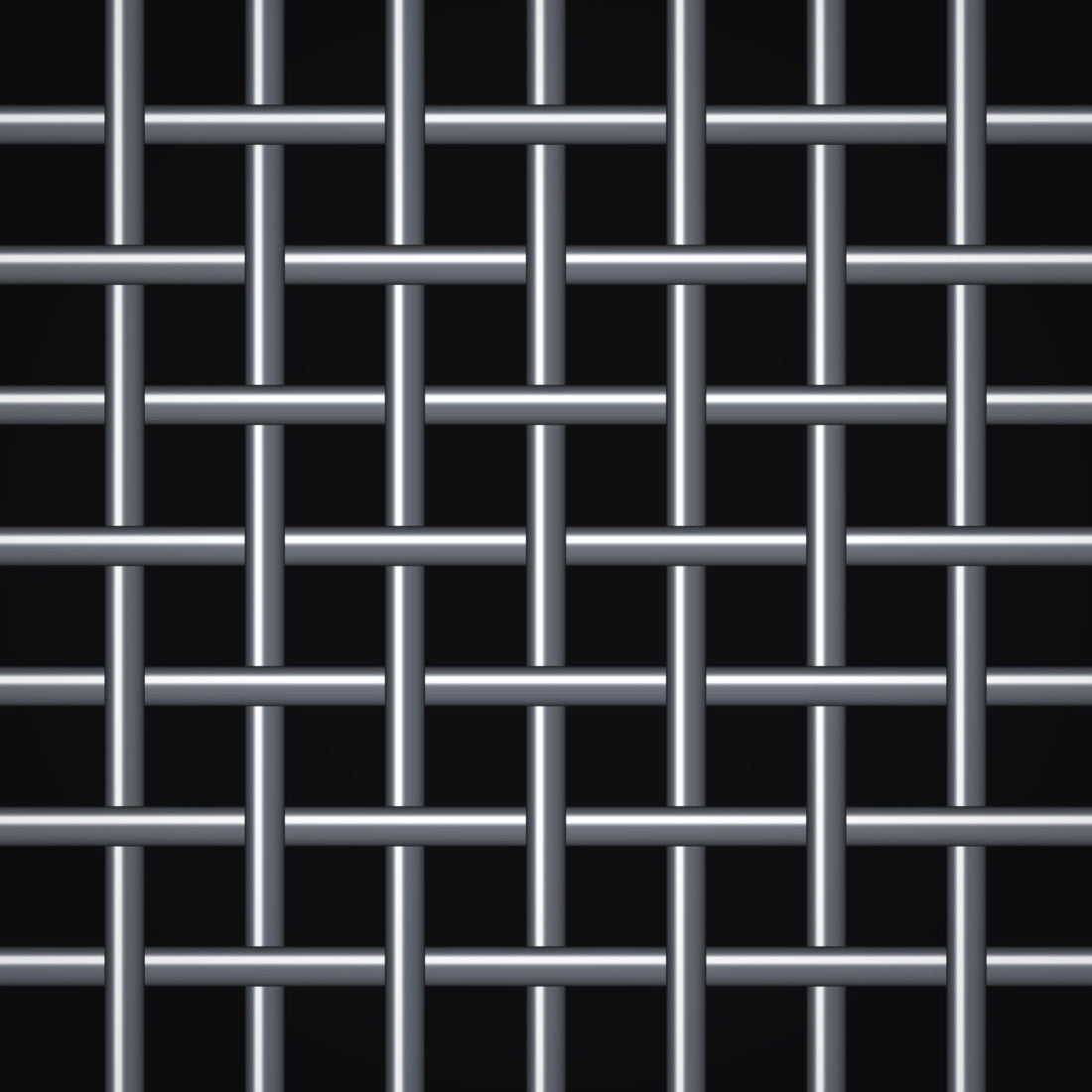 Close-up of 304 stainless steel crimped woven wire mesh, 7 mesh, in .041" wire
