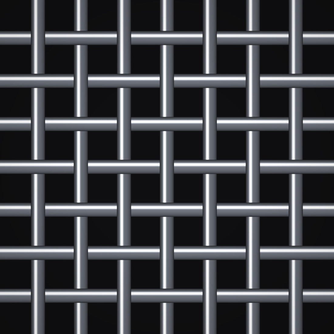 Close-up of 304 stainless steel crimped woven wire mesh, 7 mesh, in .047" wire