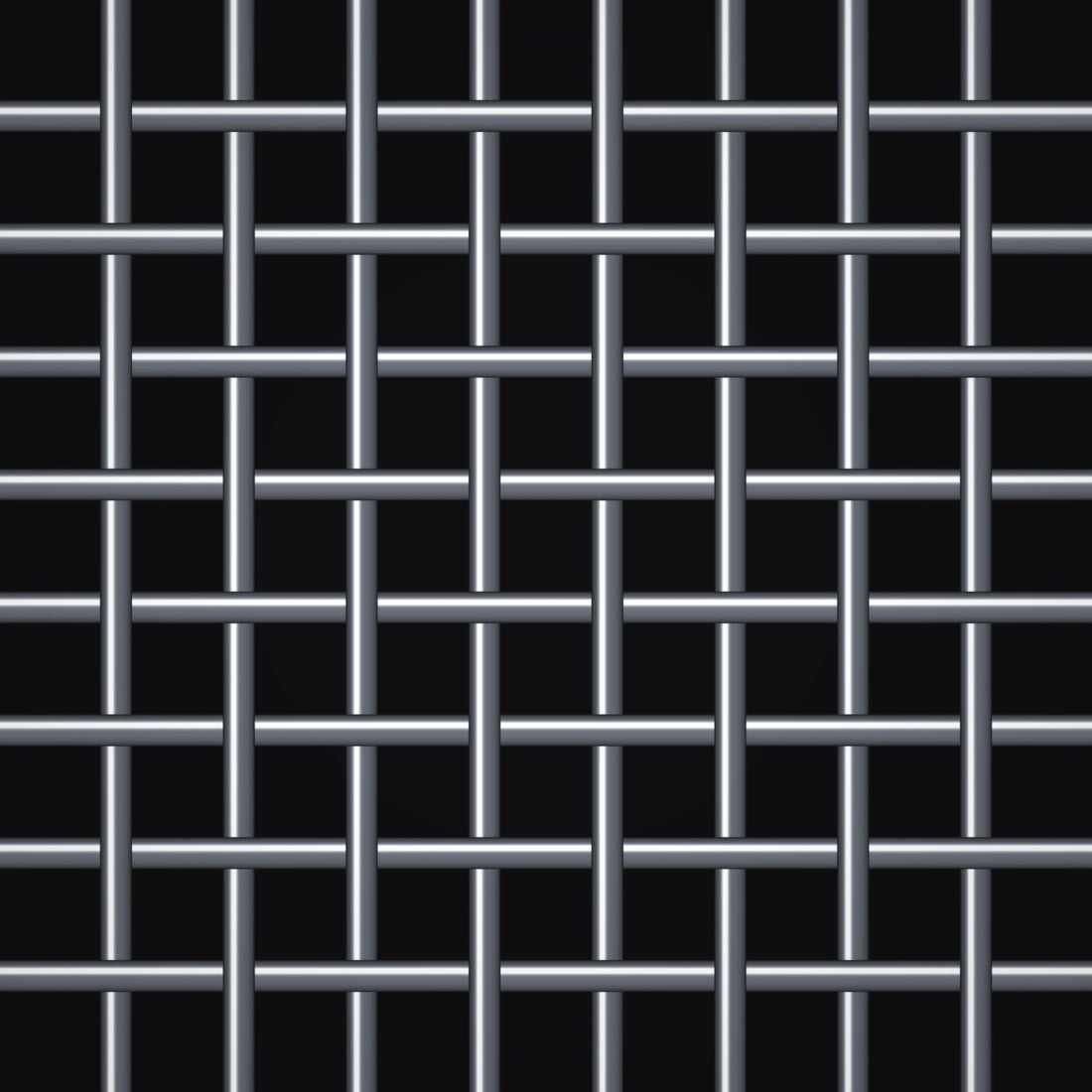 Close-up of 304 stainless steel crimped woven wire mesh, 8 mesh, in .032" wire