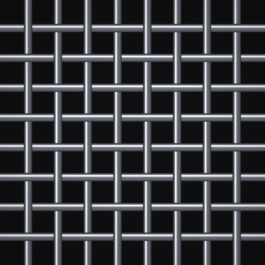 Close-up of 304 stainless steel crimped woven wire mesh, 8 mesh, in .035" wire