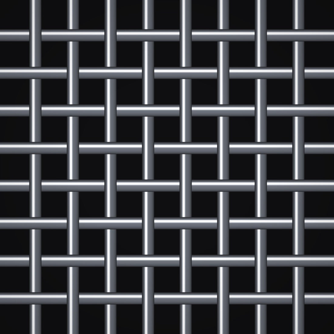 Close-up of 304 stainless steel crimped woven wire mesh, 8 mesh, in .041" wire