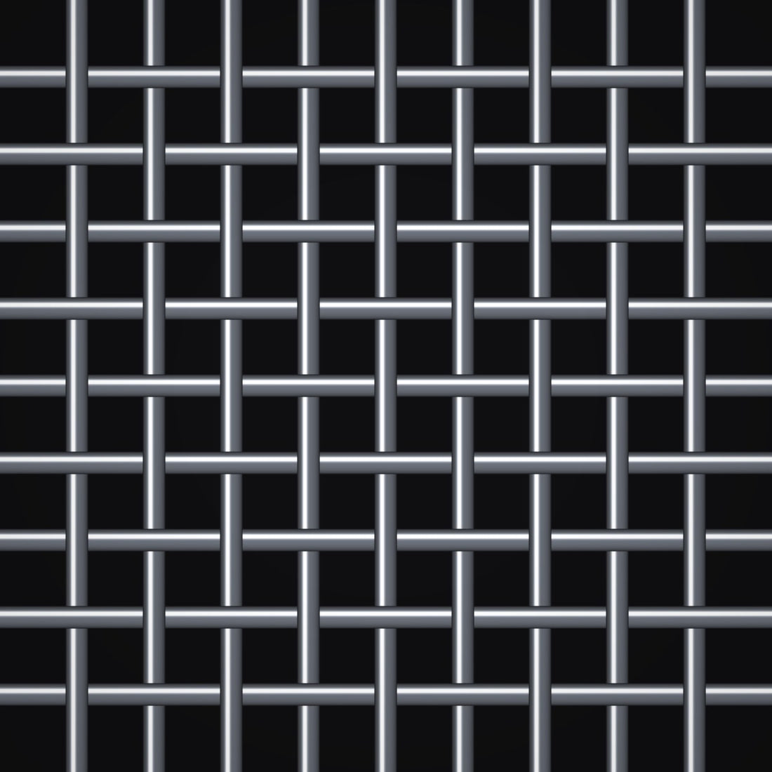 Close-up of 304 stainless steel crimped woven wire mesh, 9 mesh, in .032" wire