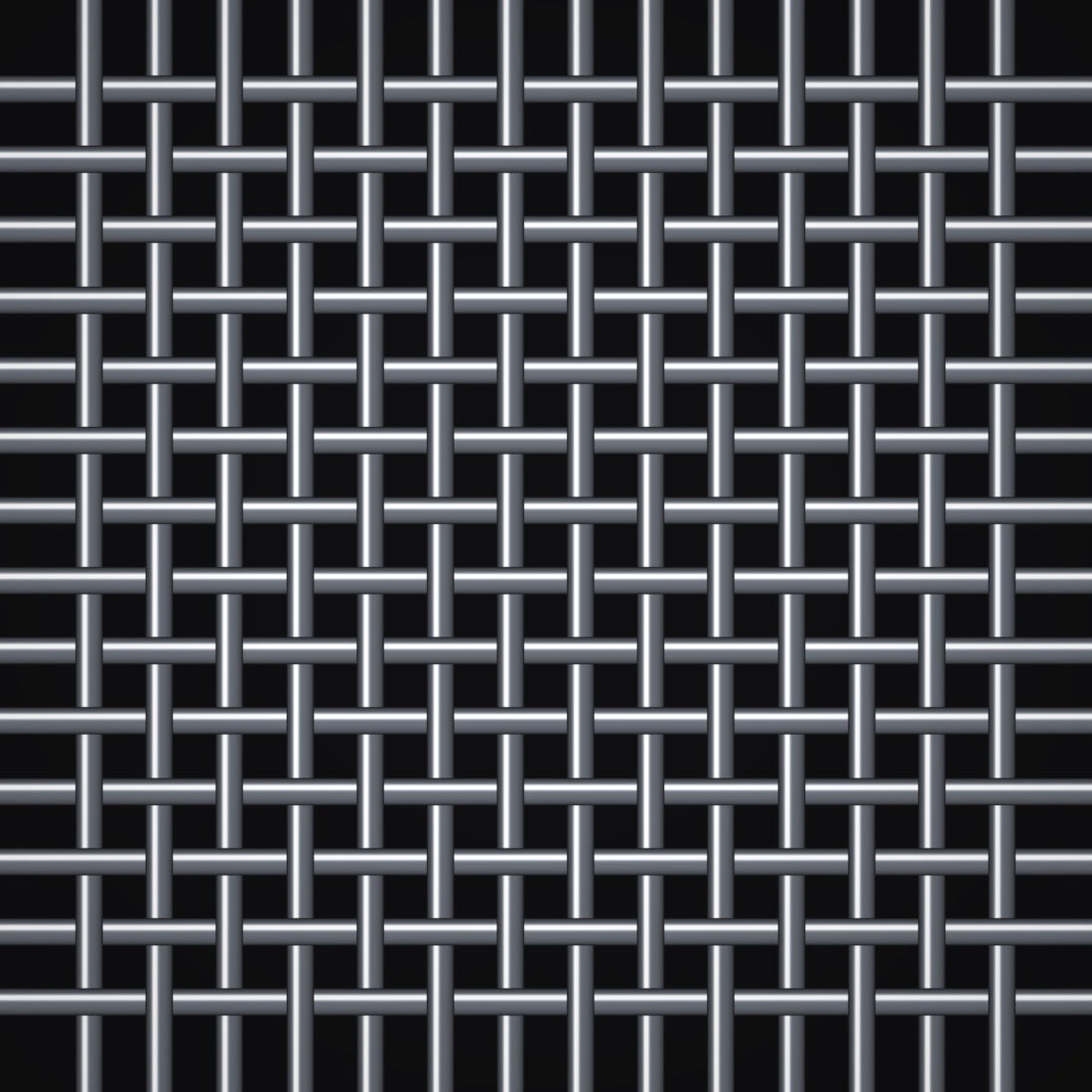 Close-up of 316 stainless steel crimped woven wire mesh, 150 mesh, in .0026" wire