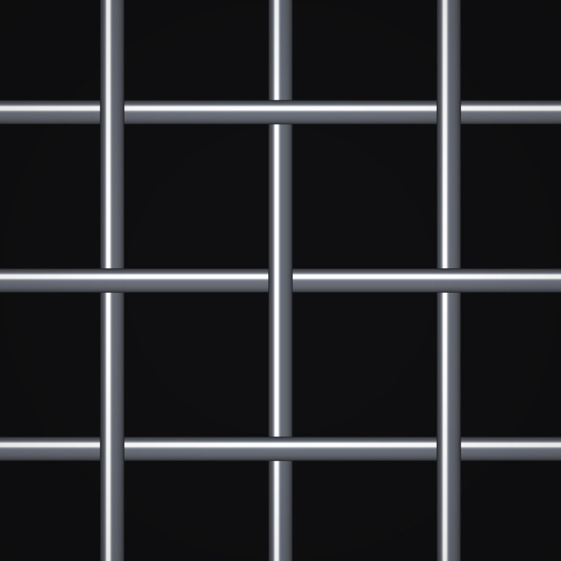 Close-up of 316 stainless steel crimped woven wire mesh, 2-1/2" square openings, in .072" wire