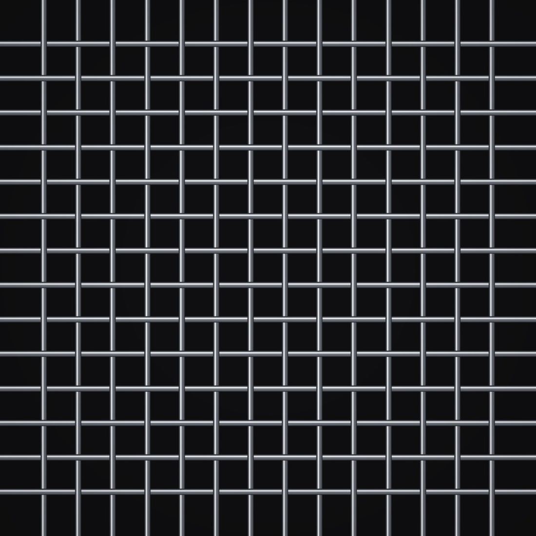 Close-up of 316 stainless steel crimped woven wire mesh, 20 mesh, in .009" wire