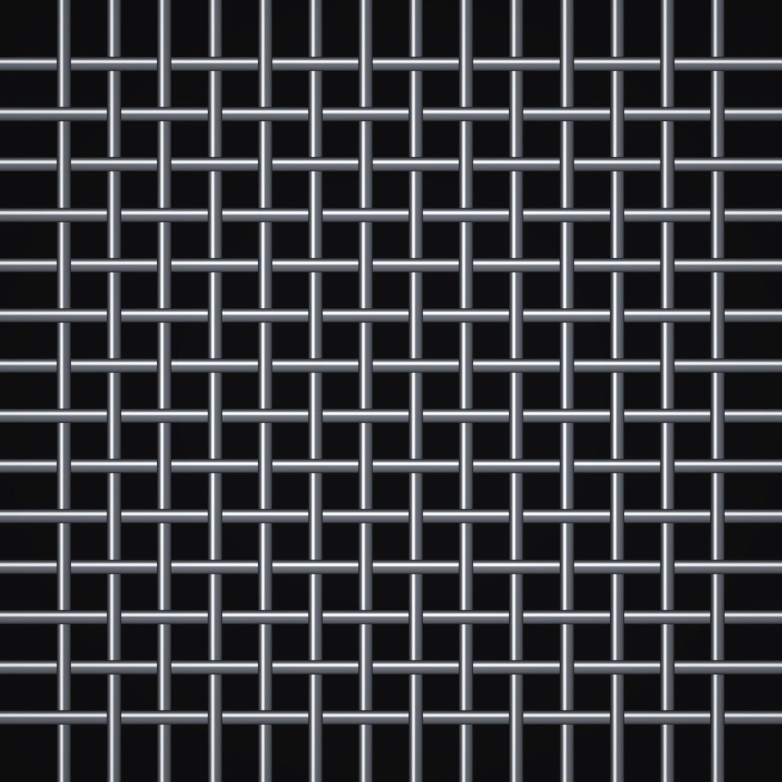 Close-up of 316 stainless steel crimped woven wire mesh, 20 mesh, in .014" wire