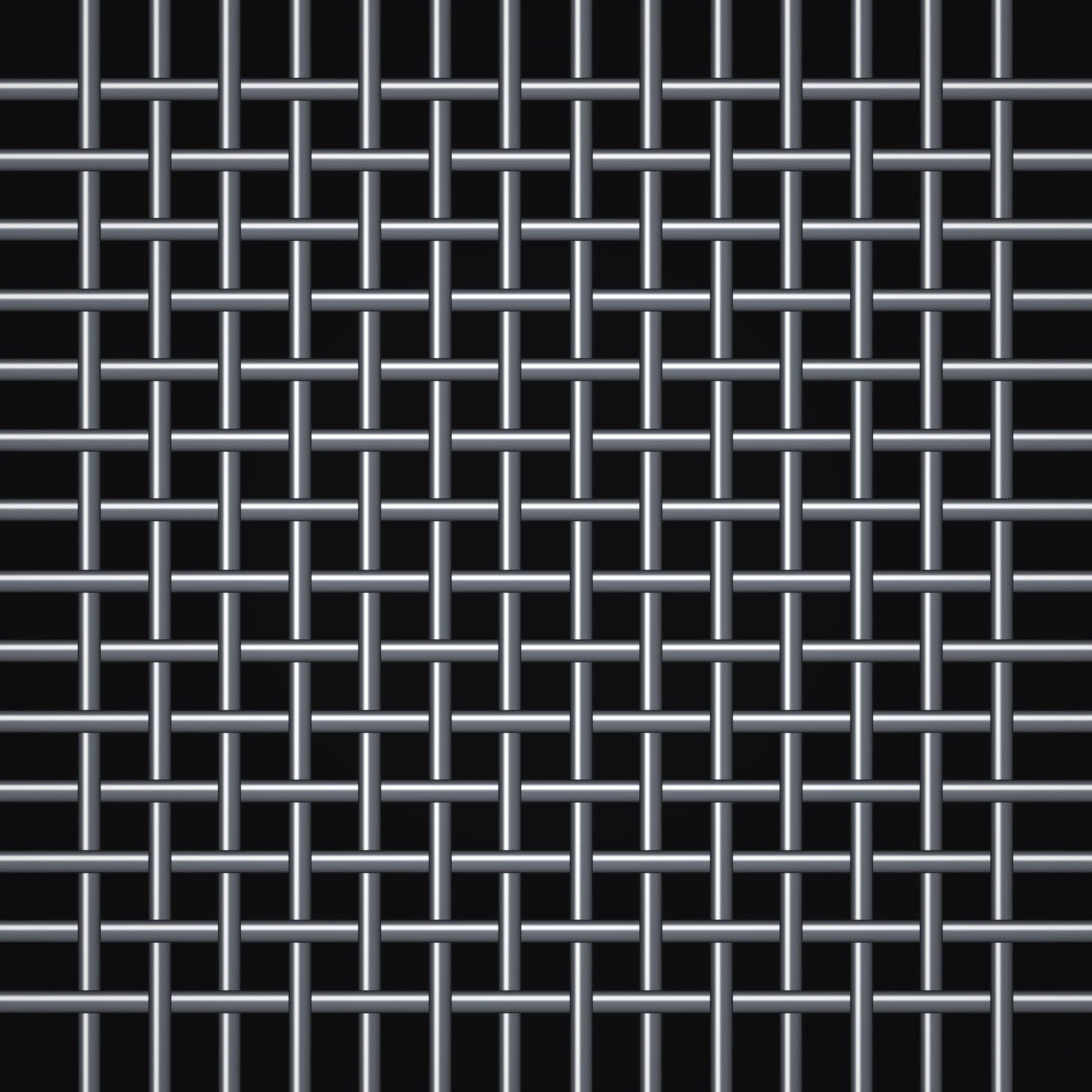 Close-up of 316 stainless steel crimped woven wire mesh, 230 mesh, in .0014" wire