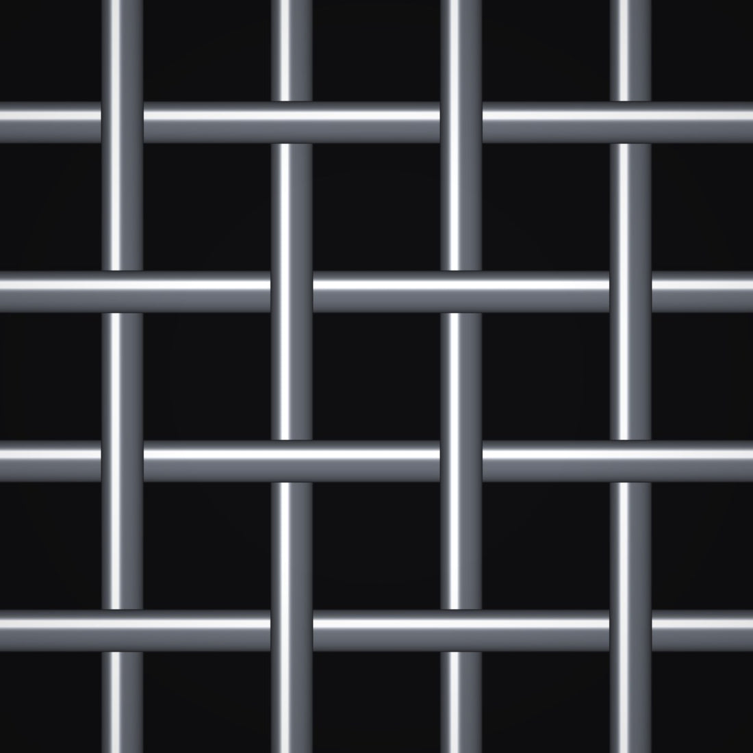 Close-up of 316L stainless steel crimped woven wire mesh, 4 mesh, in .063" wire