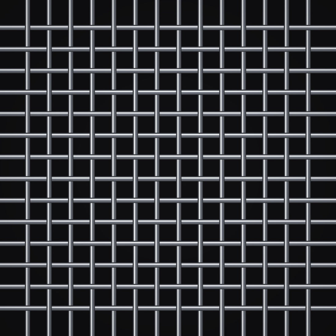 Close-up of 316 stainless steel crimped woven wire mesh, 38 mesh, in .0065" wire