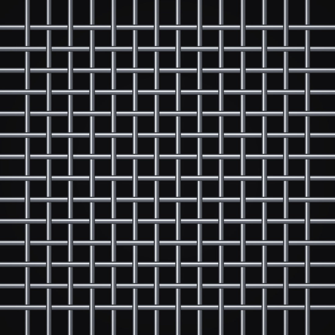 Close-up of 316 stainless steel crimped woven wire mesh, 40 mesh, in .0065" wire
