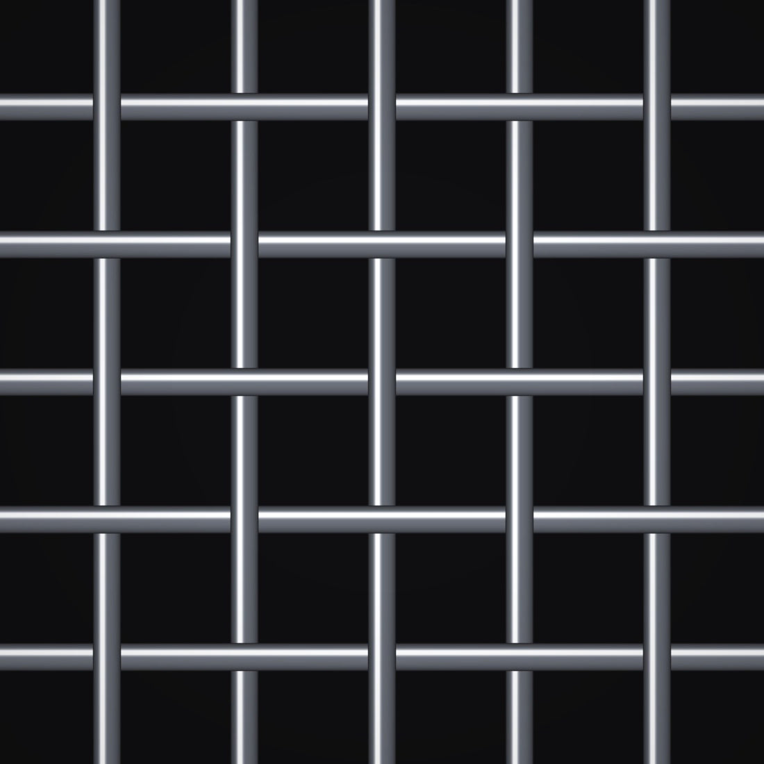 Close-up of 316 stainless steel crimped woven wire mesh, 5 mesh, in .041" wire