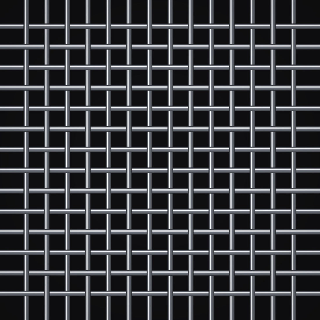 Close-up of 316 stainless steel crimped woven wire mesh, 50 mesh, in .0055" wire