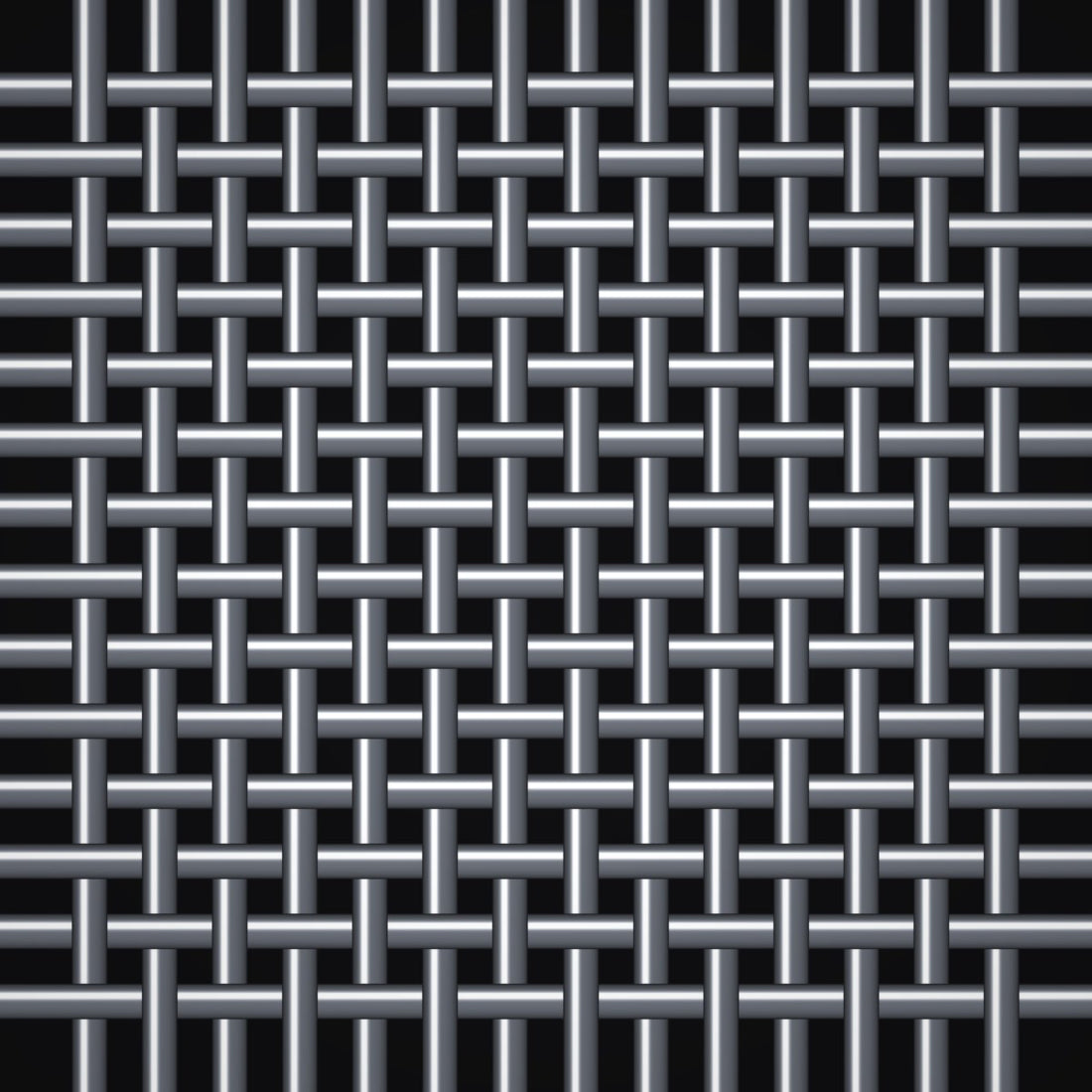 Close-up of 316 stainless steel crimped woven wire mesh, 500 mesh, in .001" wire