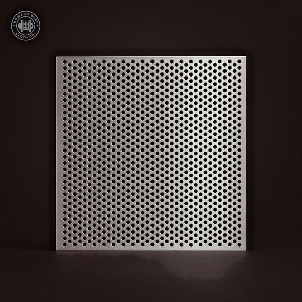 1/32" Hole on 1/16" Staggered - 26 Gauge - Stainless Steel Type 304 Perforated - 36" x 120" Sheet - Howard Wire Cloth Co.