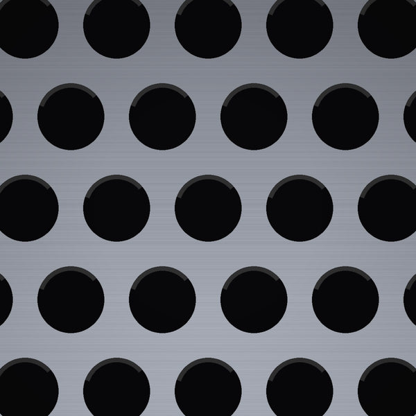 1/2" Hole on 11/16" Staggered – .060" Thick – Aluminum Perforated – 48" x 120" Sheet