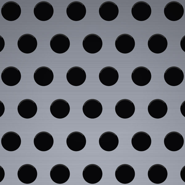 3/32" Hole on 5/32" Staggered – .050" Thick – Aluminum Perforated – 36" x 120" Sheet