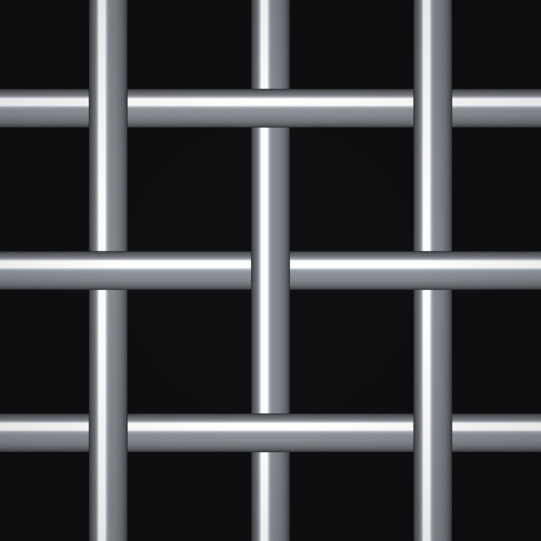 Close-up of aluminum crimped woven wire mesh, 2 mesh, in .120" wire