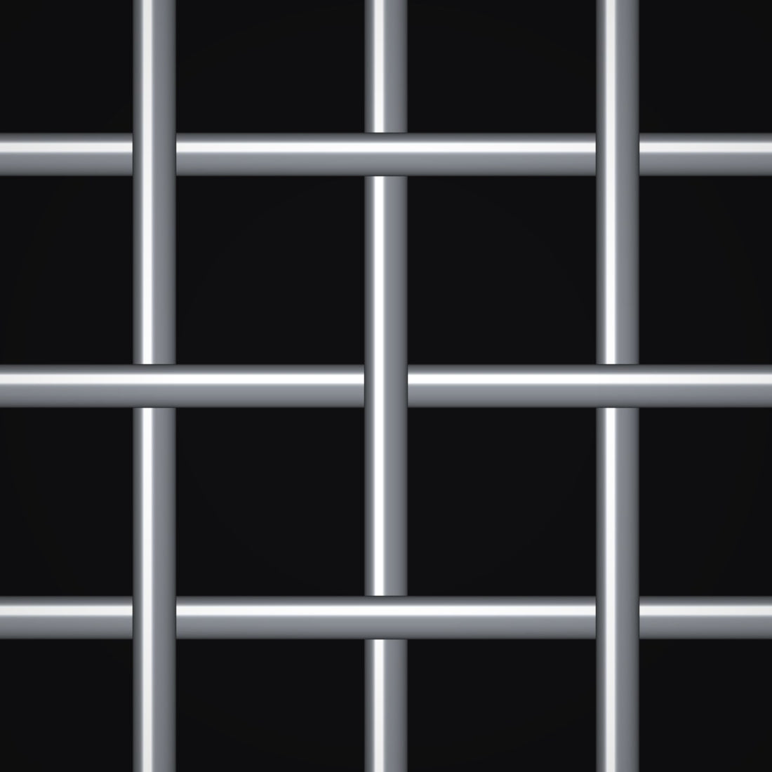 Close-up of aluminum crimped woven wire mesh, 3 mesh, in .063" wire