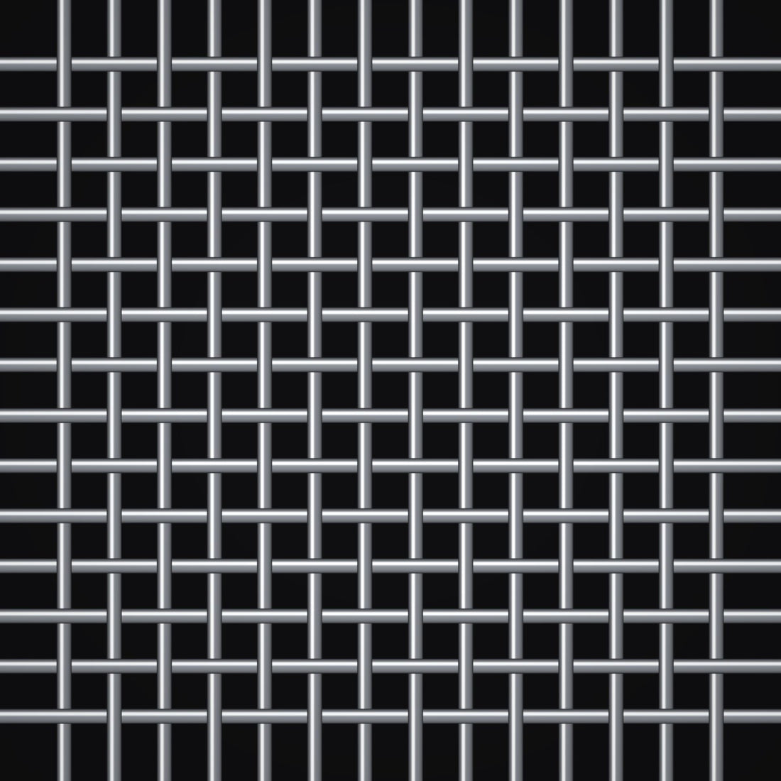 Close-up of aluminum crimped woven wire mesh, 30 mesh, in .010" wire