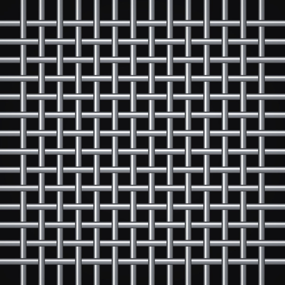 Close-up of aluminum crimped woven wire mesh, 30 mesh, in .012" wire