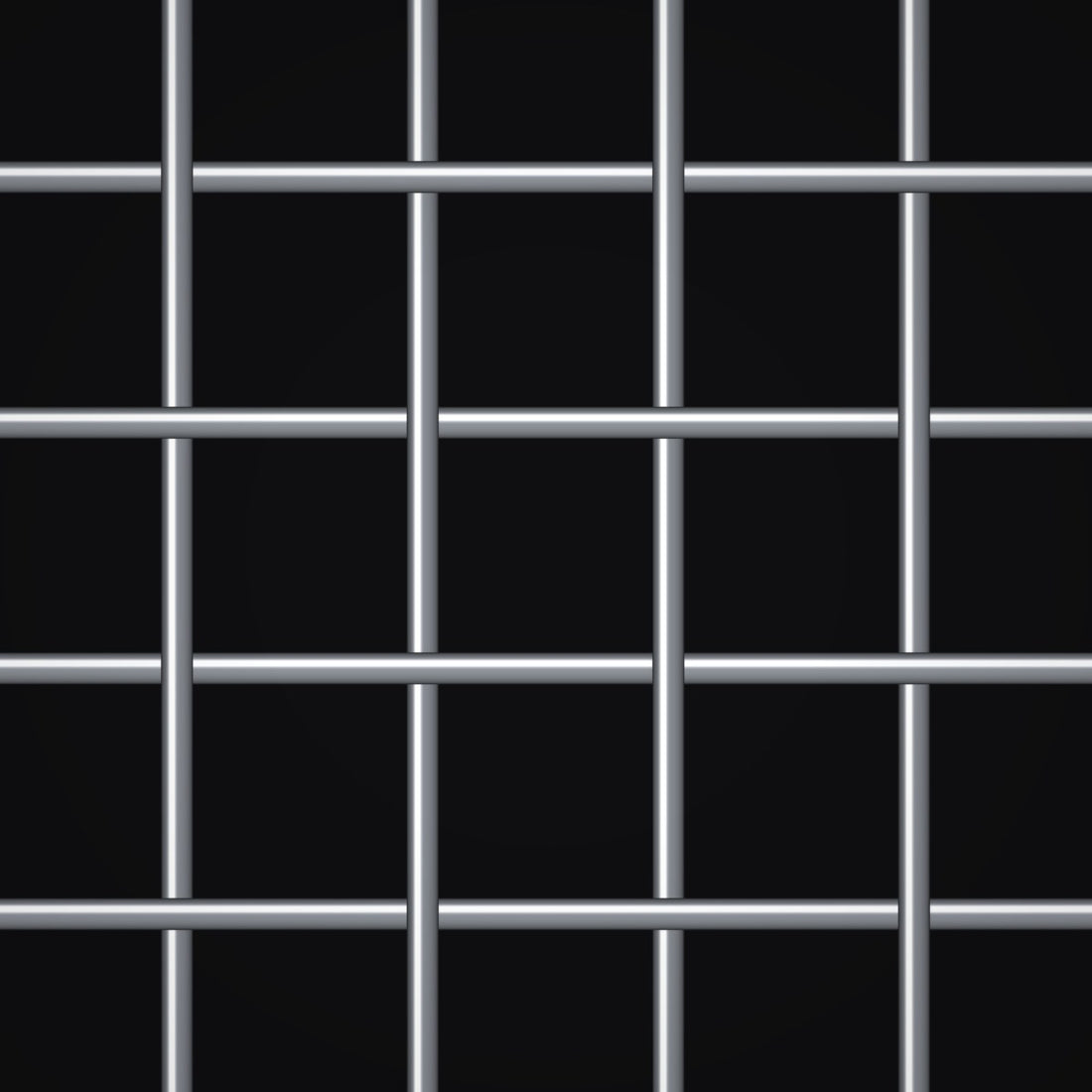 Close-up of aluminum crimped woven wire mesh, 4 mesh, in .032" wire