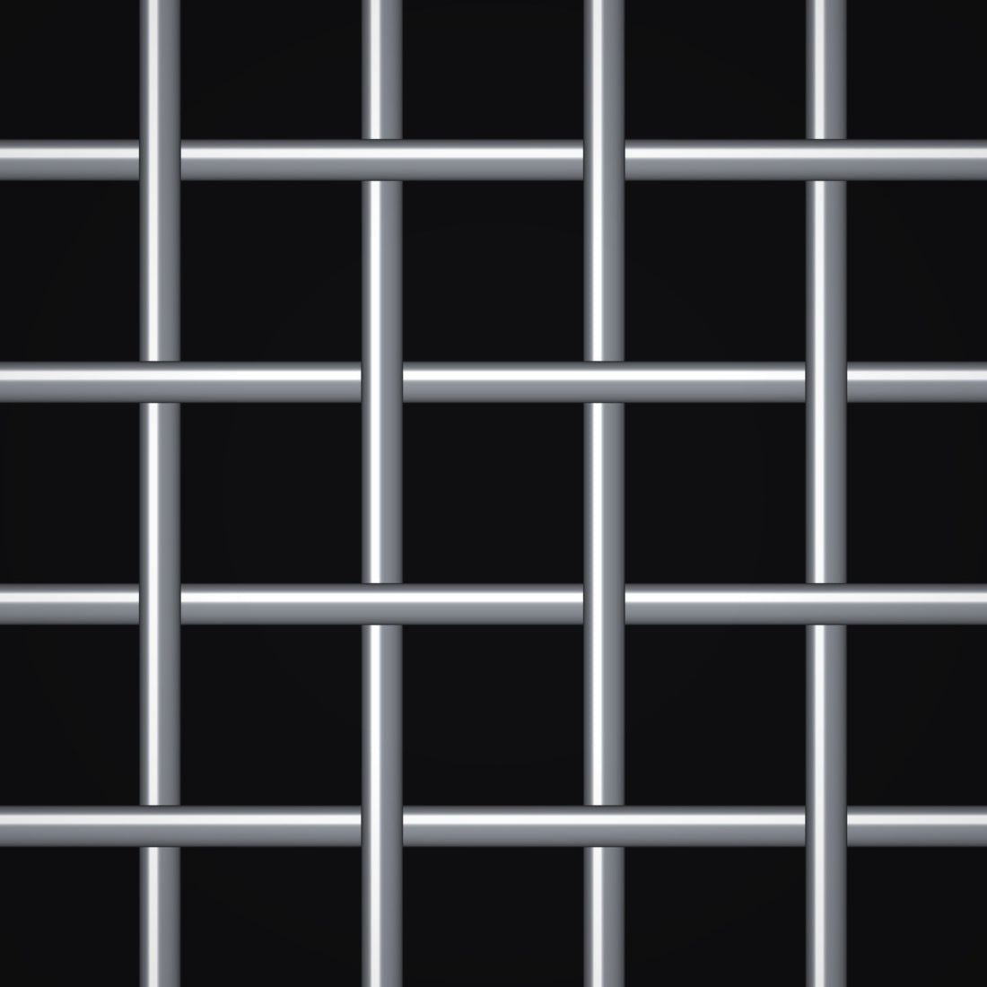 Close-up of aluminum crimped woven wire mesh, 4 mesh, in .047" wire