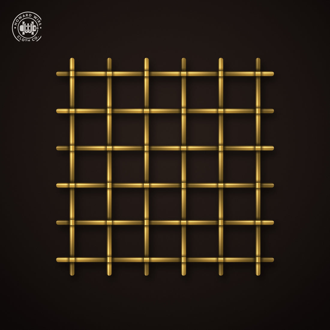 1" Mesh - .135" Wire Diameter - Brass Woven Wire - 48" Wide - Howard Wire Cloth Co.