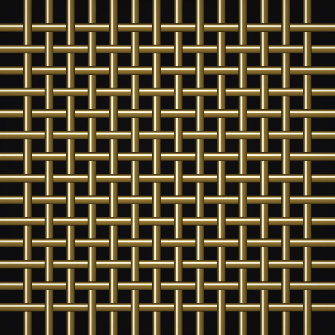 Close-up of brass crimped woven wire mesh, 40 mesh, in .010" wire