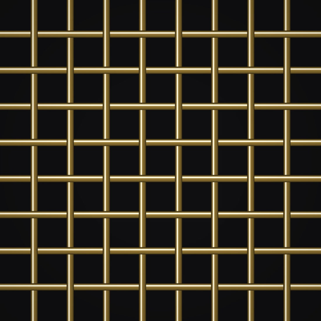 Close-up of brass crimped woven wire mesh, 8 mesh, in .025" wire