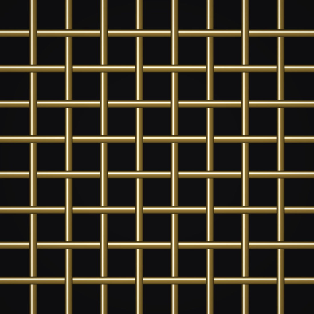 Close-up of brass crimped woven wire mesh, 8 mesh, in .028" wire