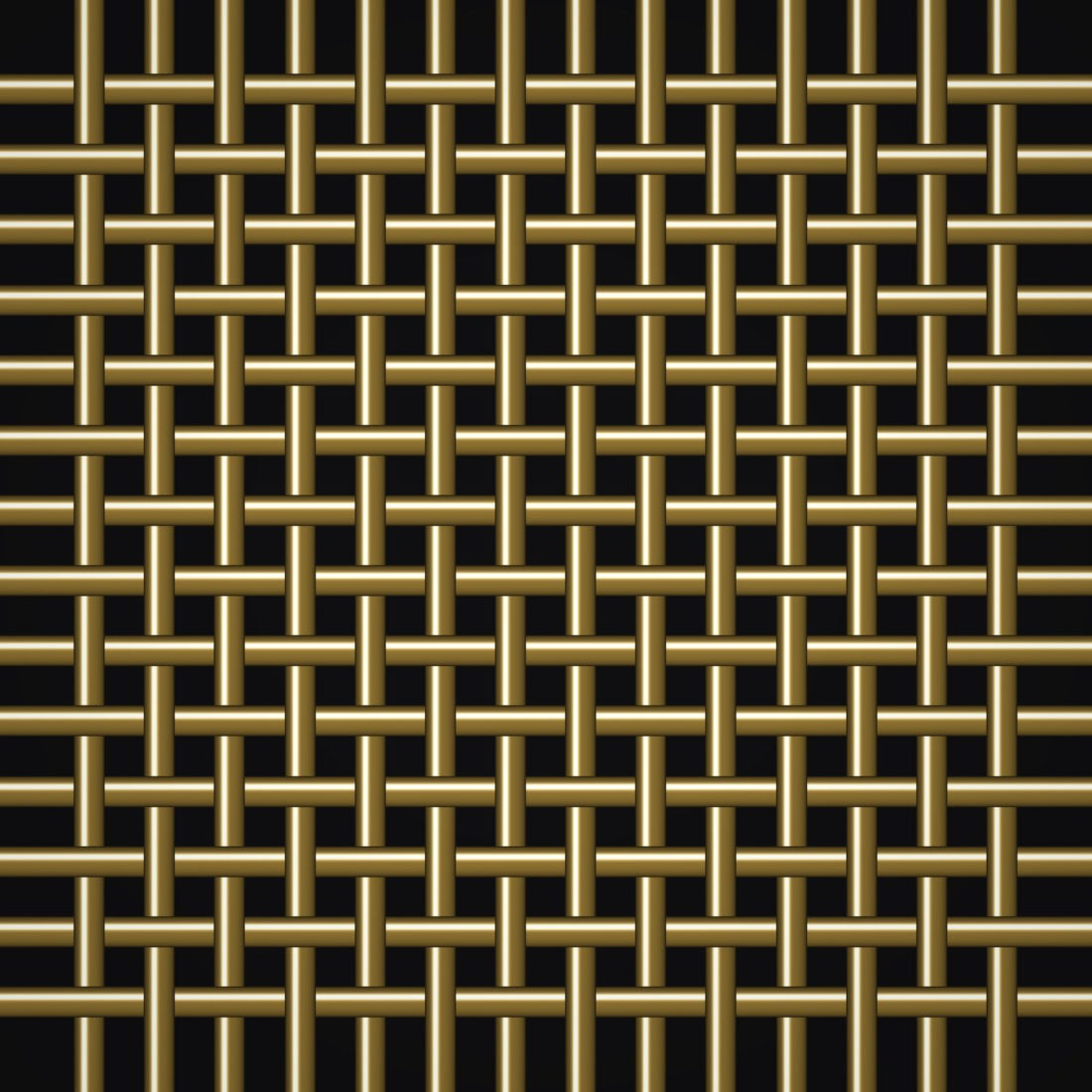 Close-up of brass crimped woven wire mesh, 80 mesh, in .0055" wire