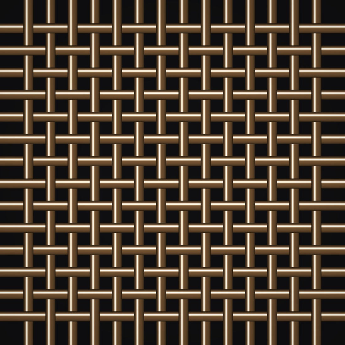 Close-up of bronze crimped woven wire mesh, 100 mesh, in .0045" wire