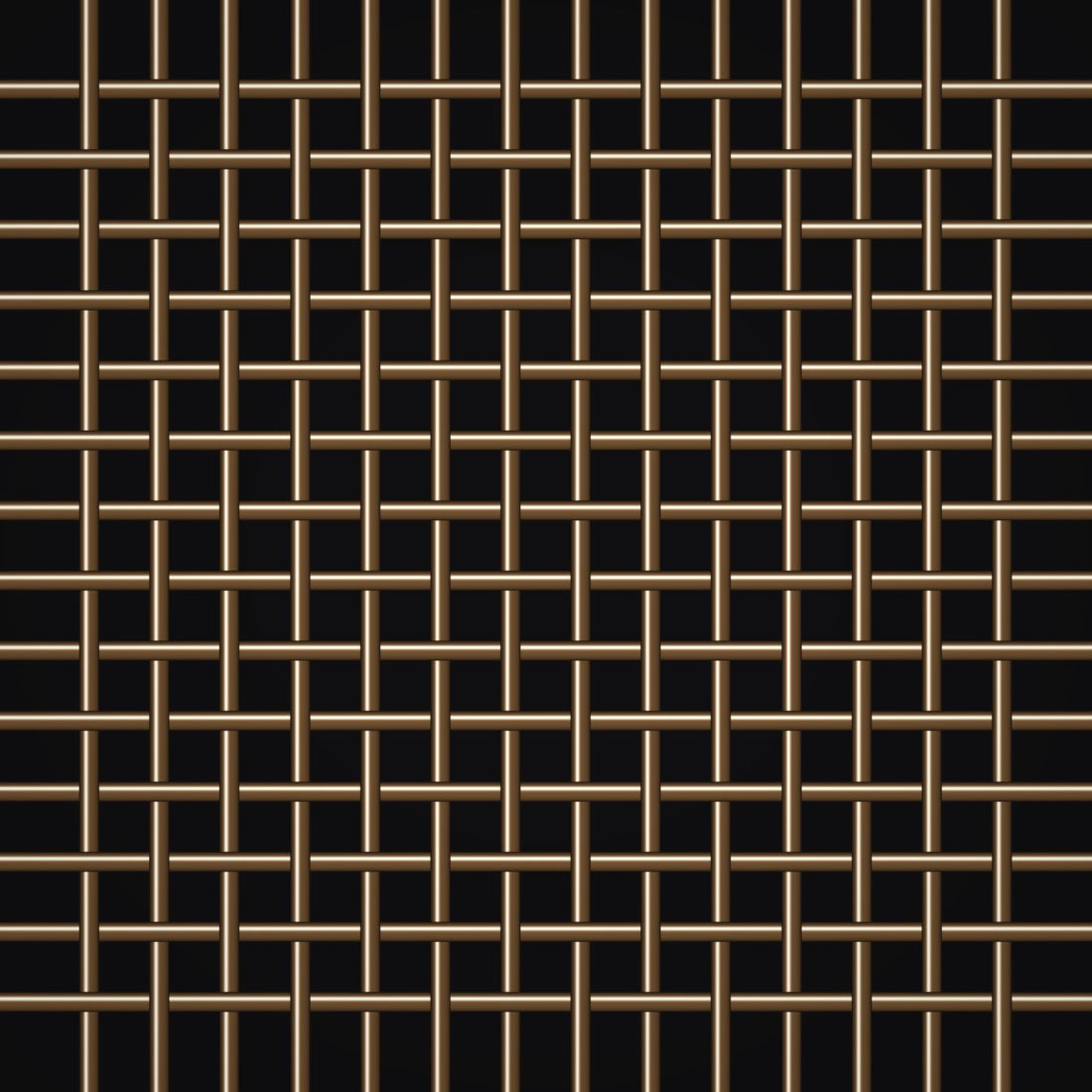 Close-up of bronze crimped woven wire mesh, 16 mesh, in .018" wire