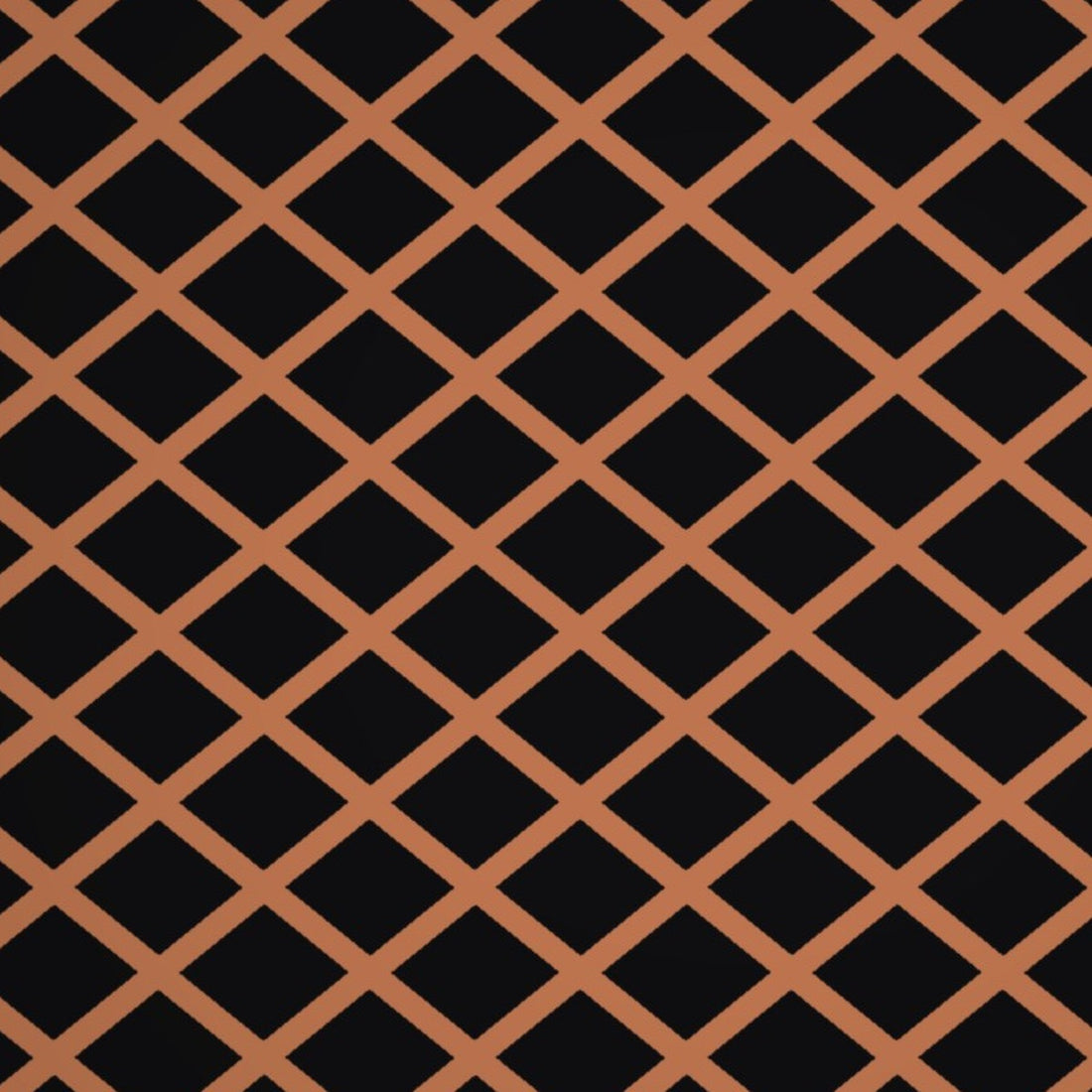 Close-up of copper flattened expanded metal sheet with 1/4" diamond openings