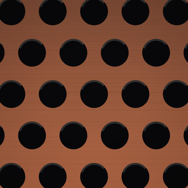 1/8" Hole on 3/16" Staggered – 27 Gauge – Copper Perforated