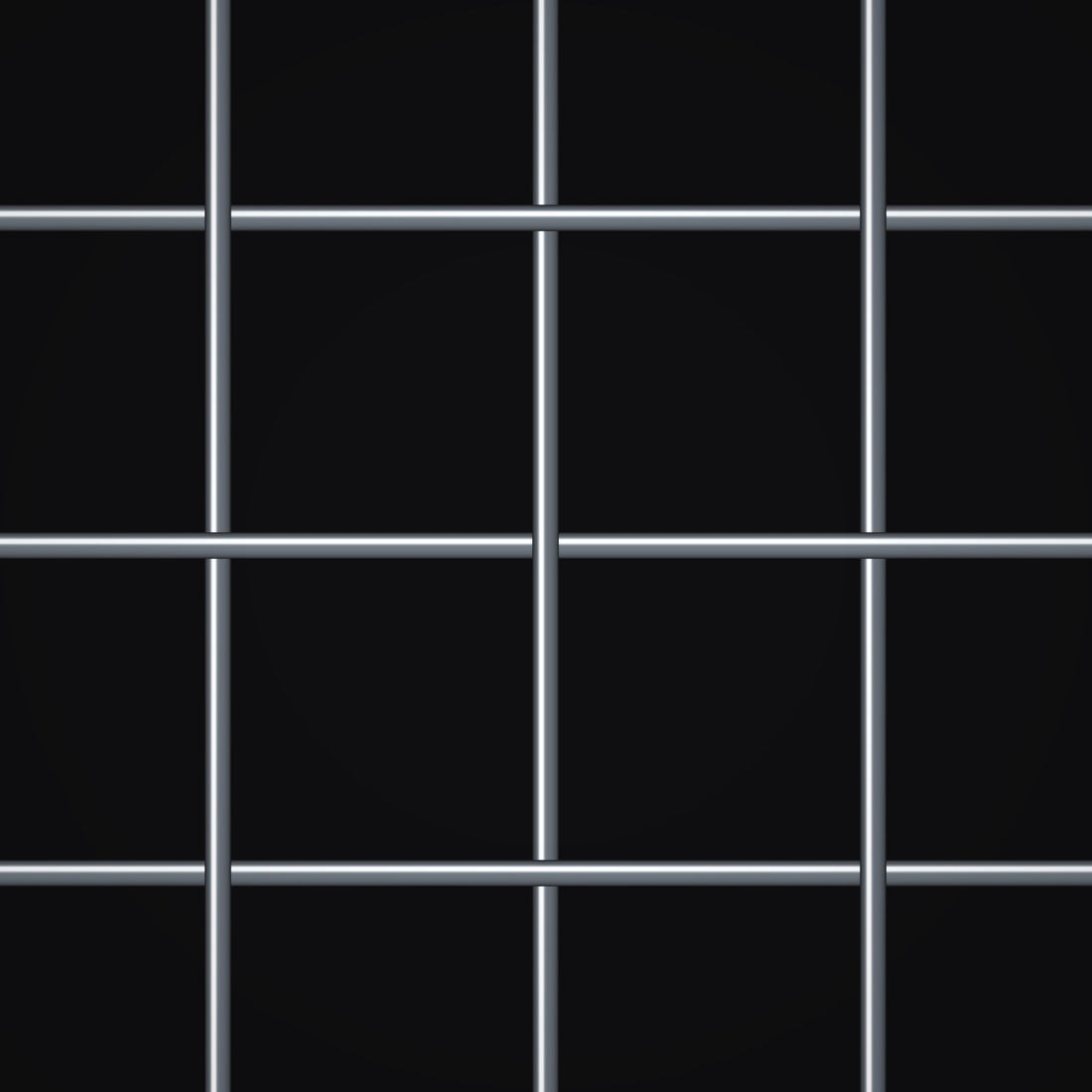 Close-up of galvanized steel crimped woven wire mesh, 1" square openings, in .080" wire