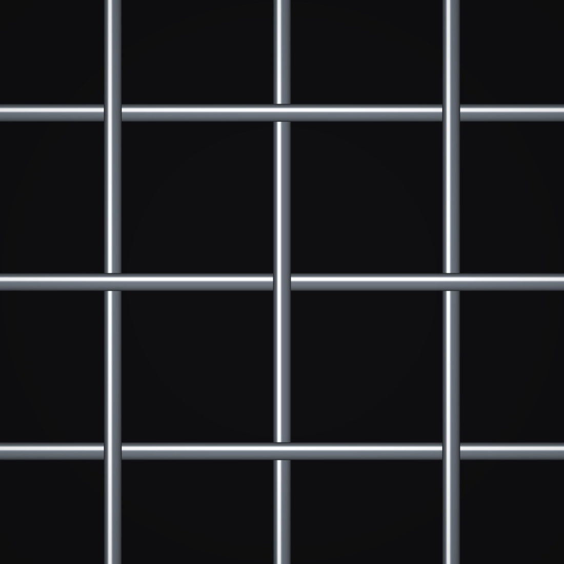 Close-up of galvanized steel crimped woven wire mesh, 3/4" square openings, in .080" wire