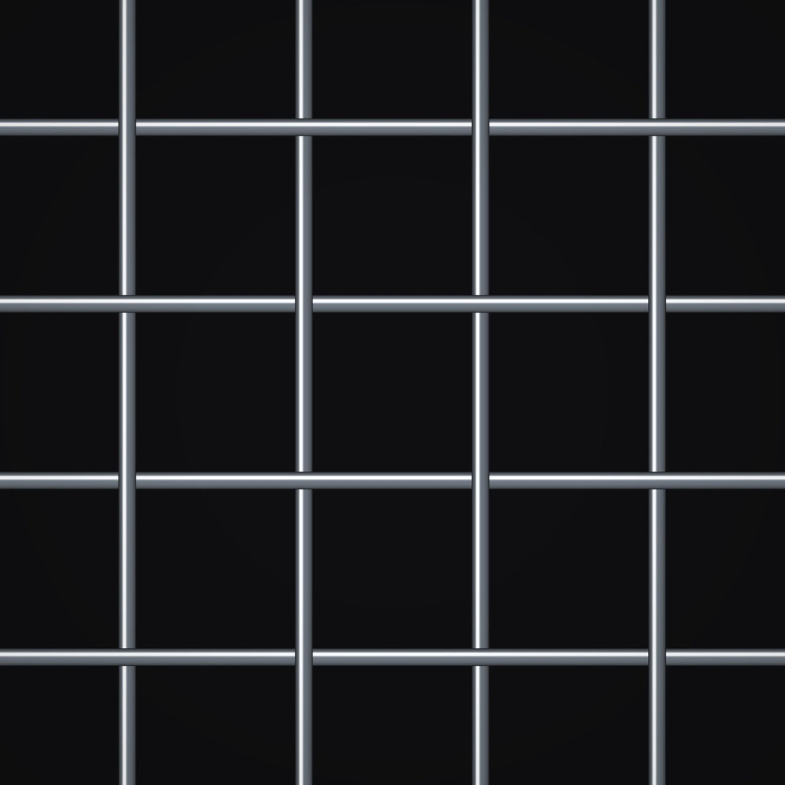 Close-up of galvanized steel crimped woven wire mesh, 4 mesh, in .025" wire