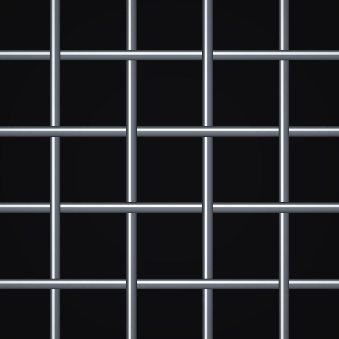 Close-up of galvanized steel crimped woven wire mesh, 4 mesh, in .035" wire