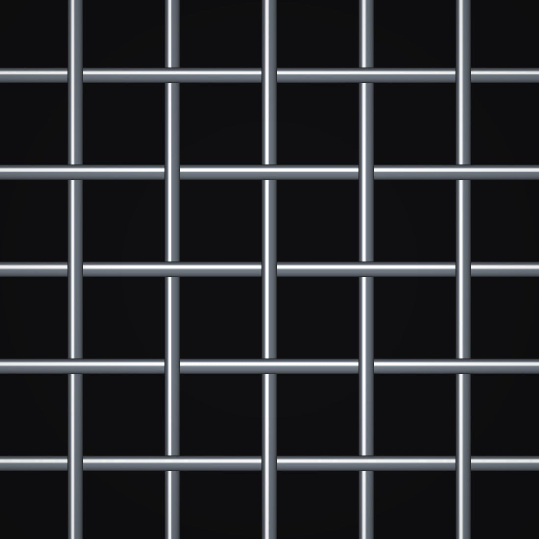 Close-up of galvanized steel crimped woven wire mesh, 5 mesh, in .032" wire