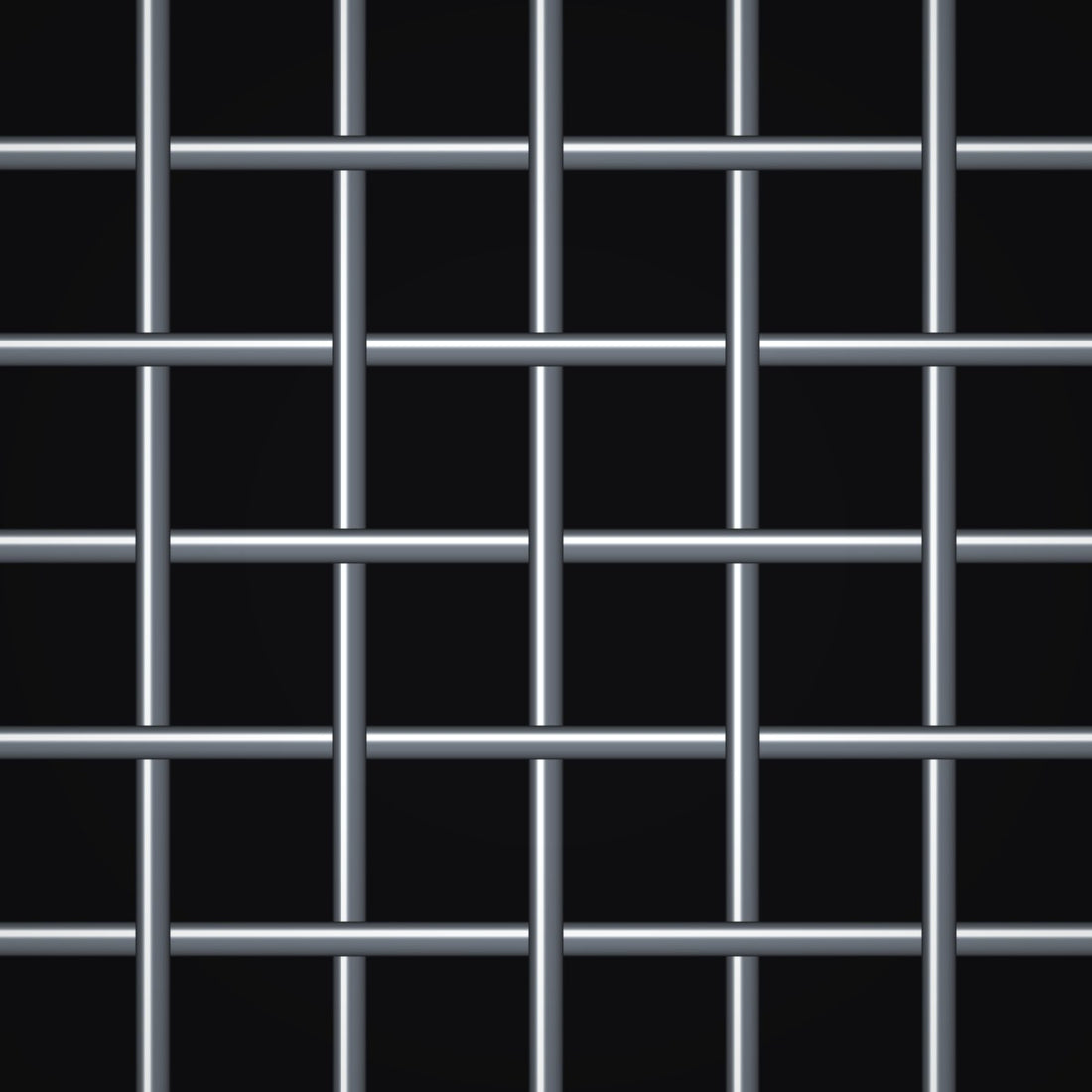 Close-up of galvanized steel crimped woven wire mesh, 5 mesh, in .035" wire