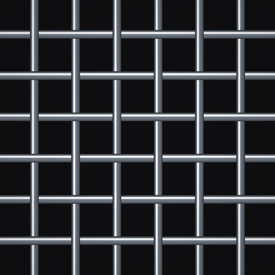 Close-up of galvanized steel crimped woven wire mesh, 6 mesh, in .035" wire