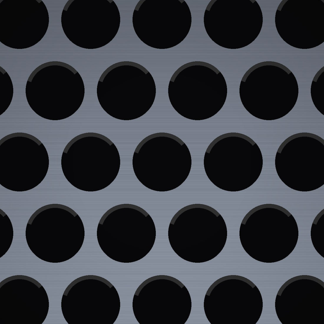 Close-up of galvanized-before-weave steel perforated sheet, 5/16" round holes on 3/8" staggered centres
