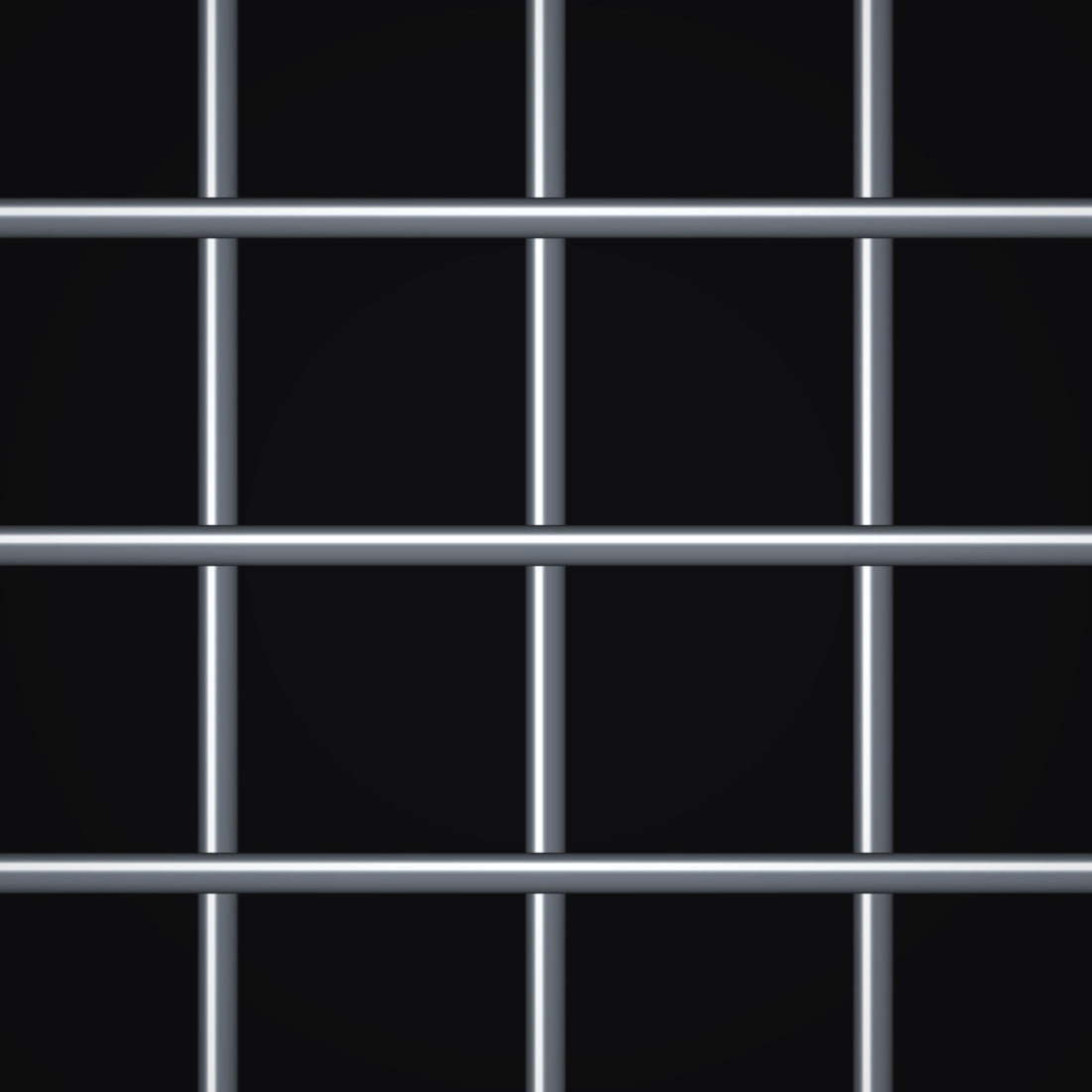 Close-up of galvanized-before-weave steel welded wire mesh with 1" x 1" openings