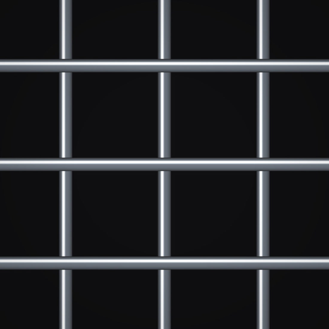 Close-up of galvanized-before-weave steel welded wire mesh with 1" x 1" openings