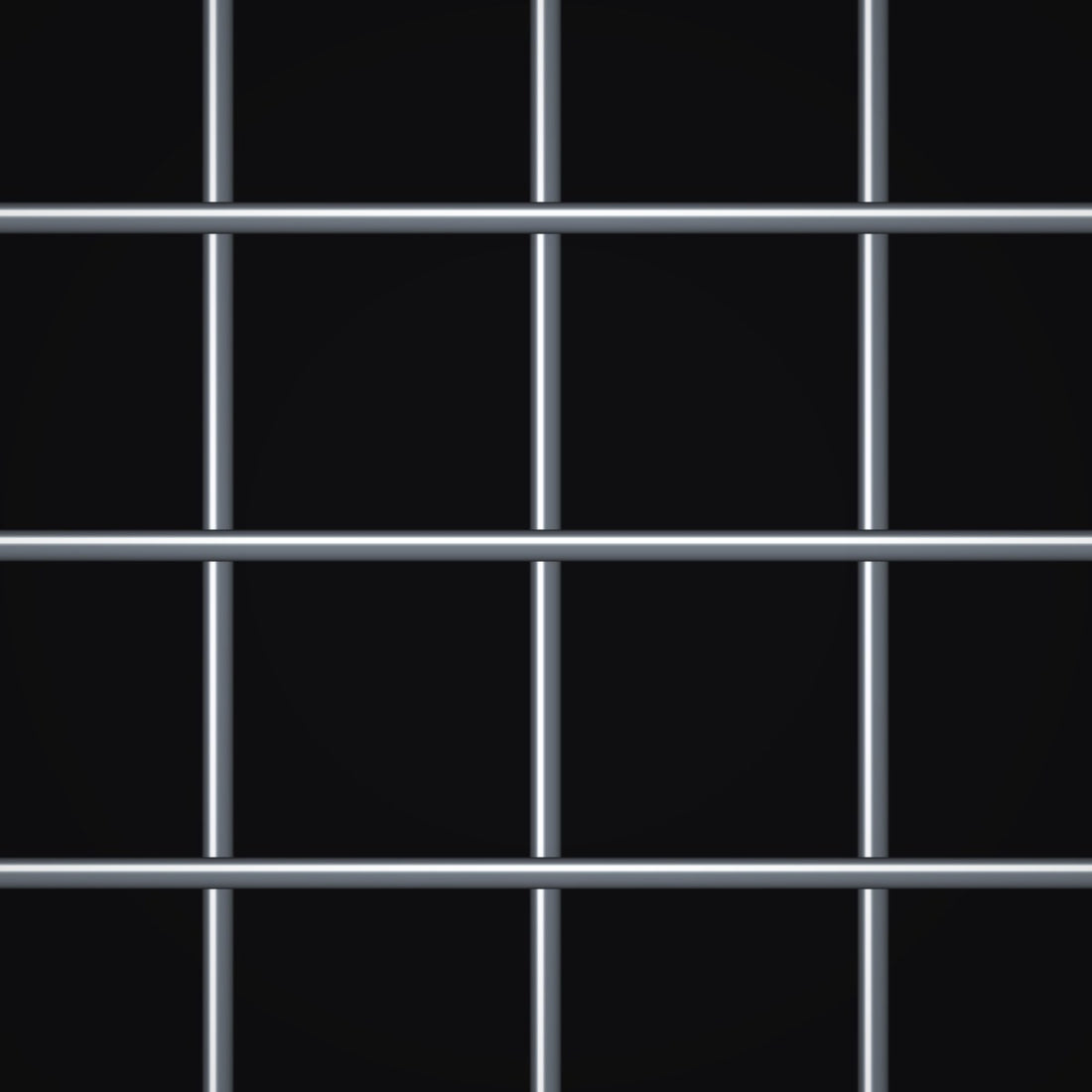 Close-up of galvanized-before-weave steel welded wire mesh with 2" x 4" openings