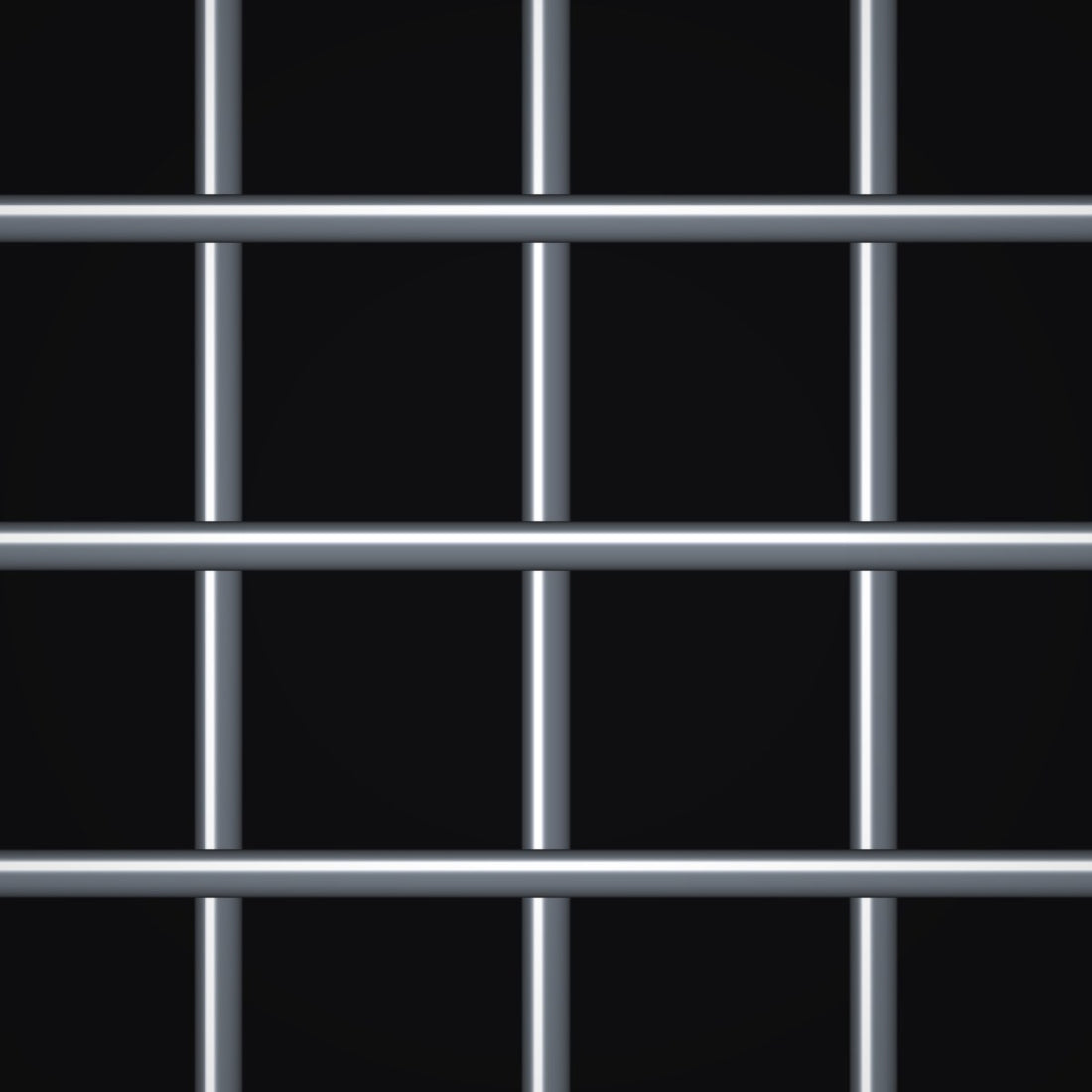 Close-up of galvanized-before-weave steel welded wire mesh with 3" x 3" openings