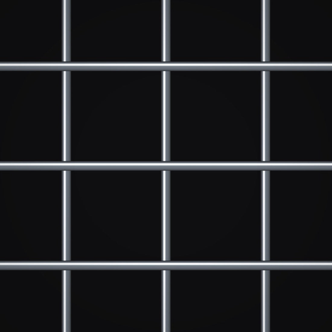 Close-up of galvanized-before-weave steel welded wire mesh with 4" x 4" openings